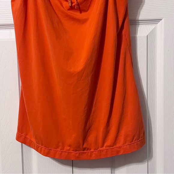Merrell Open Back Ruched Orange Tank Top Size Medium - Picture 8 of 11